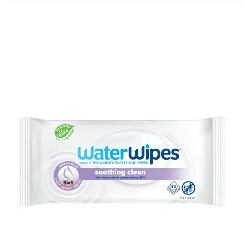 WATERWIPES LINGETTES APAISANTES EXTRAIT DE LAVANDE B48